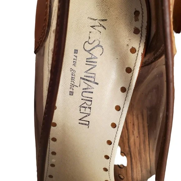 YSL Yves‎ Saint Laurent Pointed Toe Tassel Pump Womens 39 US 9 Western Old Money - Picture 3 of 14